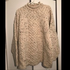Highland Home Industries Creme Aran Wool Sweater